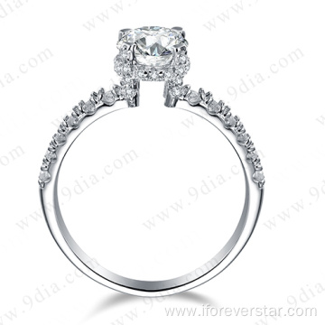 925 Sterling silver moissanite engagement rings